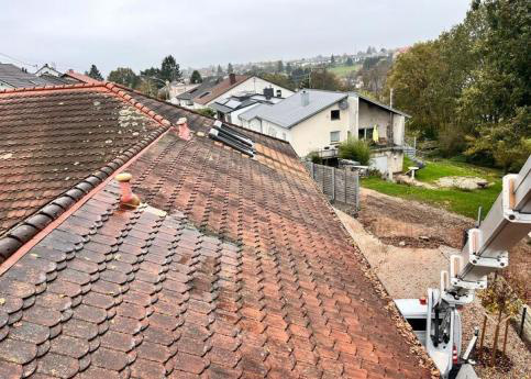 Dach vor der Reinigung